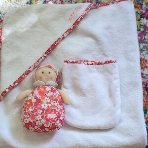 Jacadi Paris Floral Doll And Towel Set